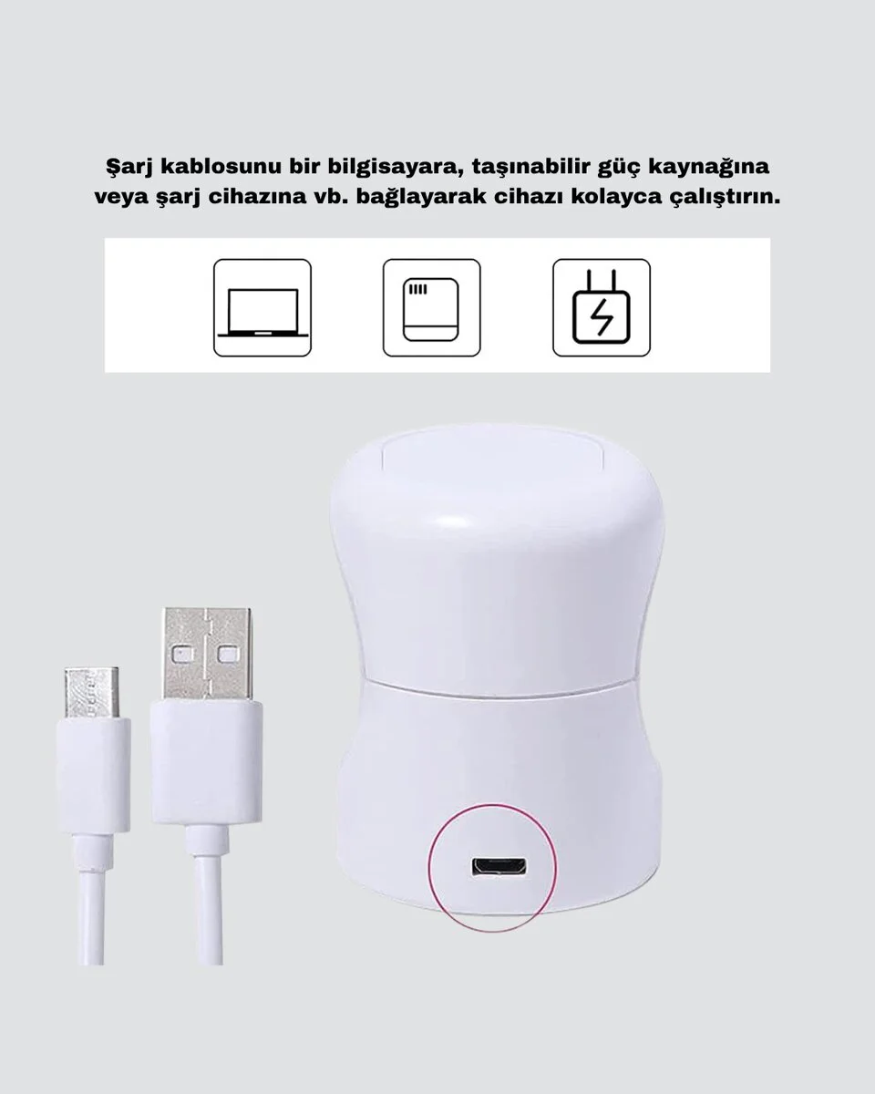 Kompakt Taşınabilir Tırnak Kurutucu - USB Destekli Mini UVLED Kurutma