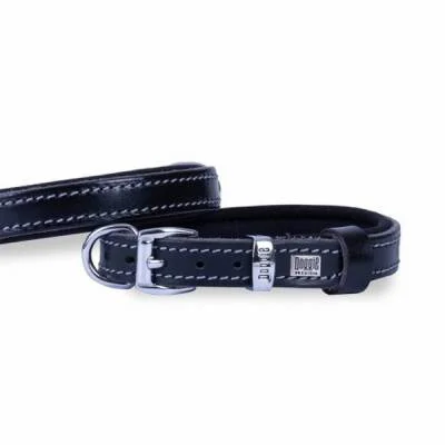 Northcity Konfor Deri Köpek Boyun Tasması Siyah 1,5x25 30 Cm - Es
