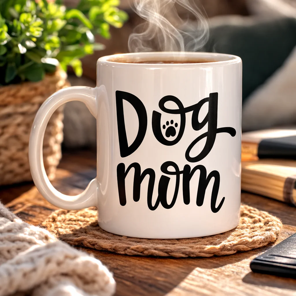 Northcity Köpek Severler İçin Özel Tasarım Dog Mom Porselen Kupa 
