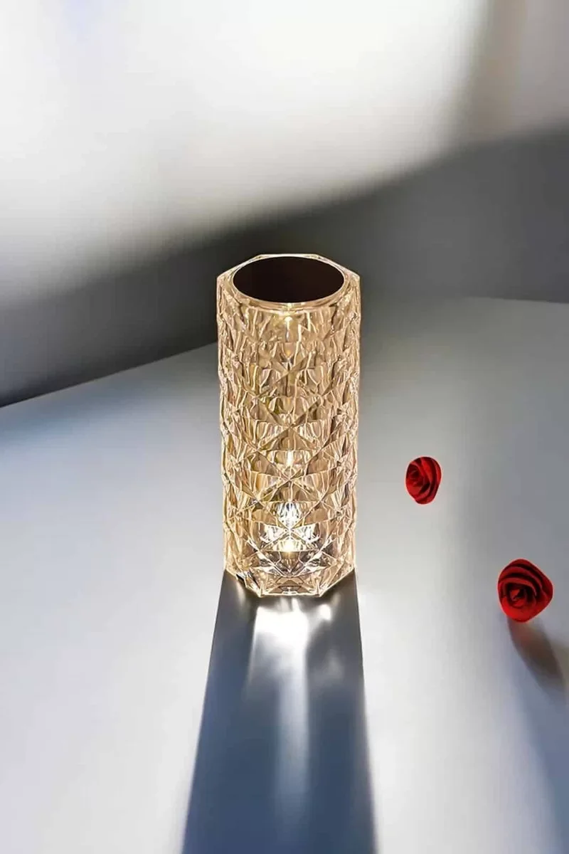 Kristal Dokunmatik RGB LED Masa ve Gece Lambası - 7 Renk Kumandalı Dekoratif Aydınlatma