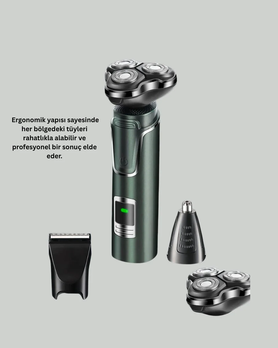 Kuru Kullanıma Uygun Erkek Tıraş Makinesi - Kablosuz, Çok Başlıklı ve Pratik Bakım