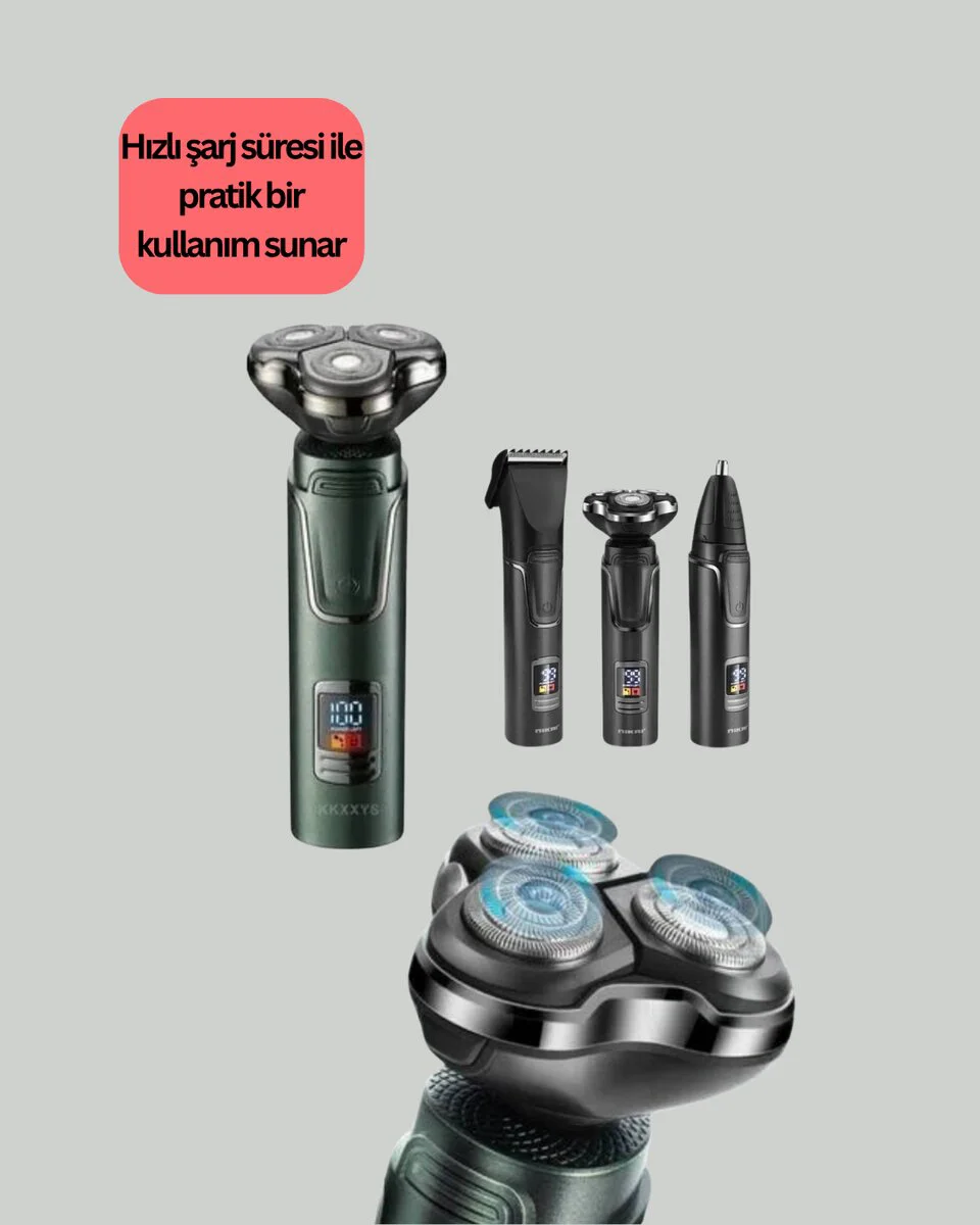 Kuru Kullanıma Uygun Erkek Tıraş Makinesi - Kablosuz, Çok Başlıklı ve Pratik Bakım