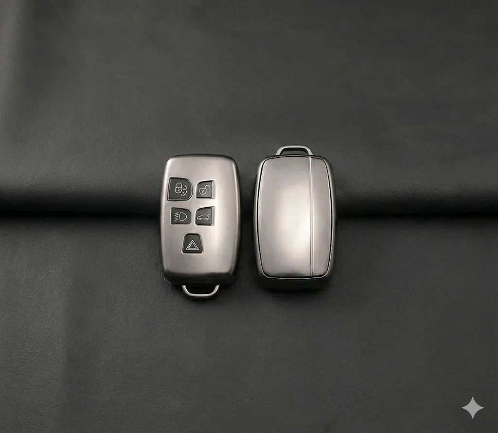 Land Rover Range Rover 2010-2018 Uyumlu 3 Buton Silikon Oto Anahtar Kumanda Kabı Kılıfı - Gri