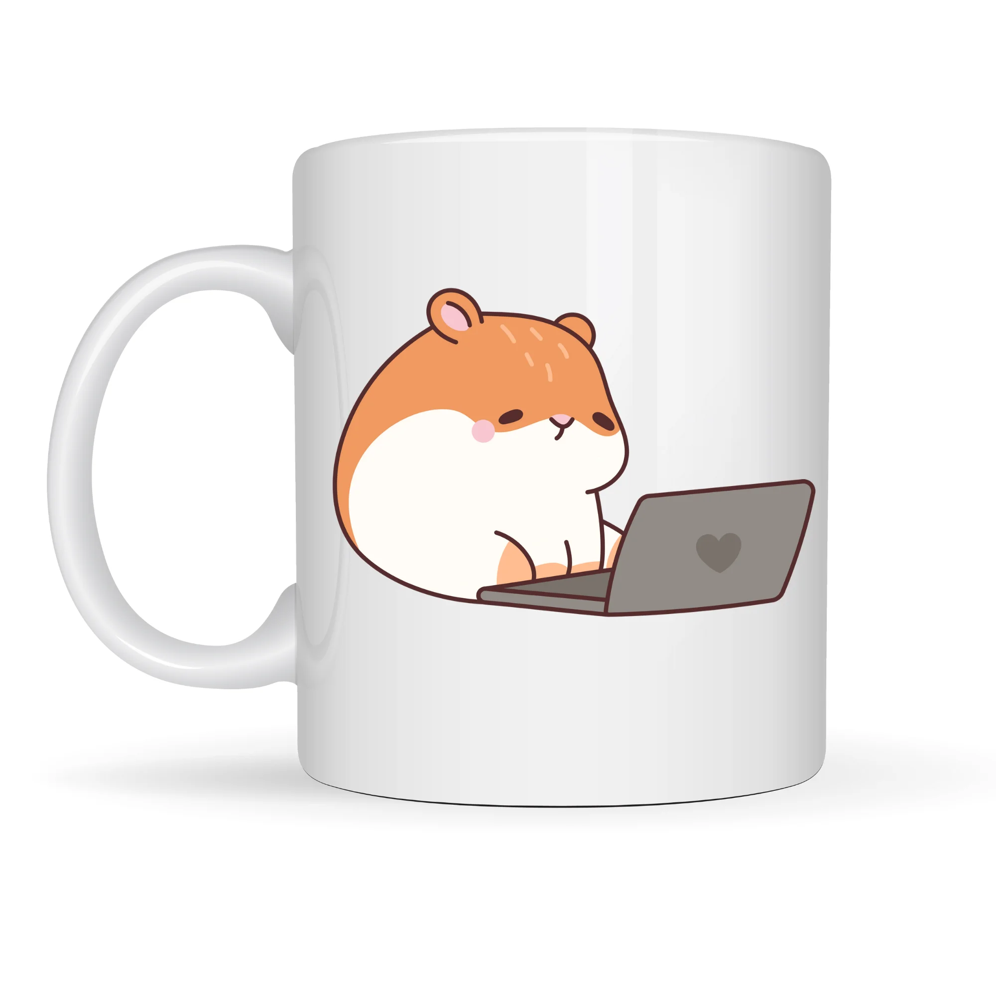Northcity Laptoplu Hamster Desenli Porselen Kupa MODEL 112 – Sevi