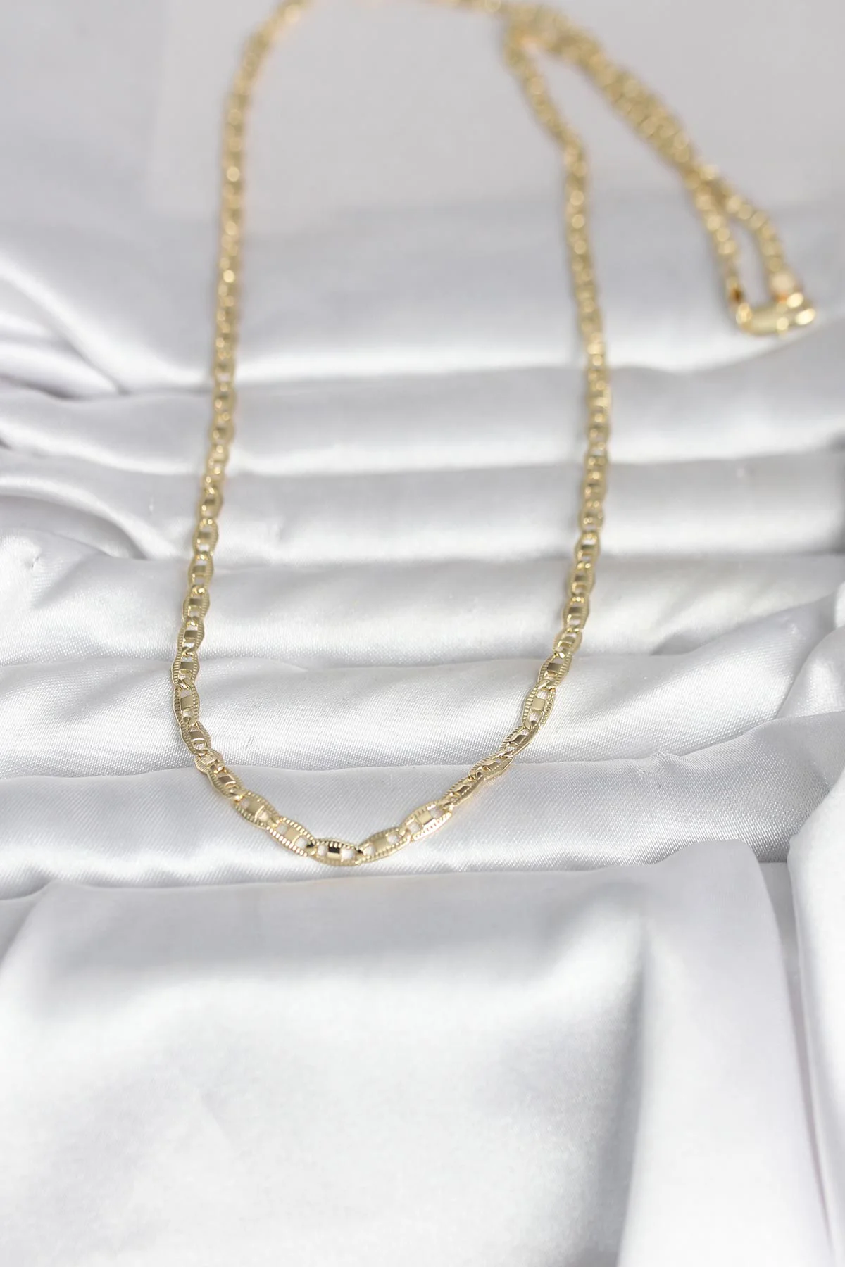 Northcity Lazer Kesim Zincirli Model 60 cm Kadın Kolye - 14K Gold