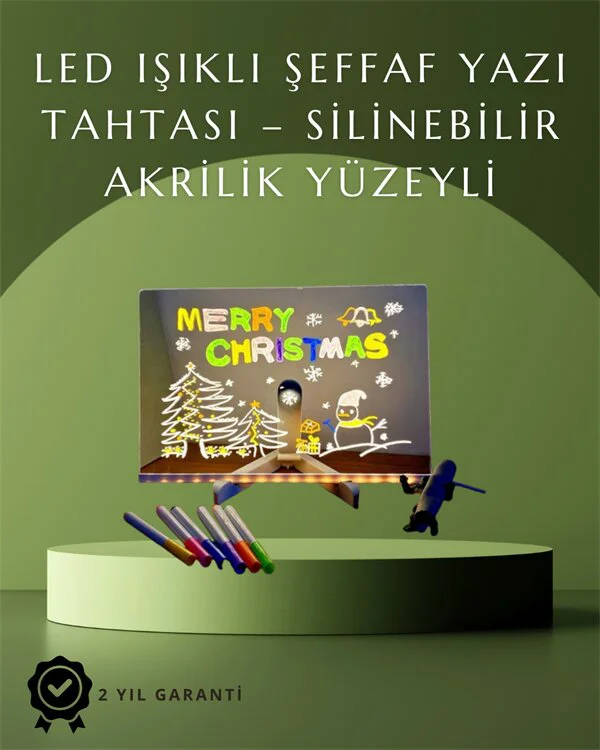 Northcity LED Neon Işıklı Silinebilir Akrilik Yazı Tahtası - Mode