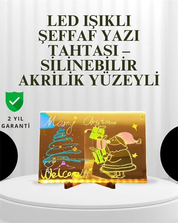 Northcity LED Yazı Tahtası - Silinebilir Neon Kalemli Planlama ve