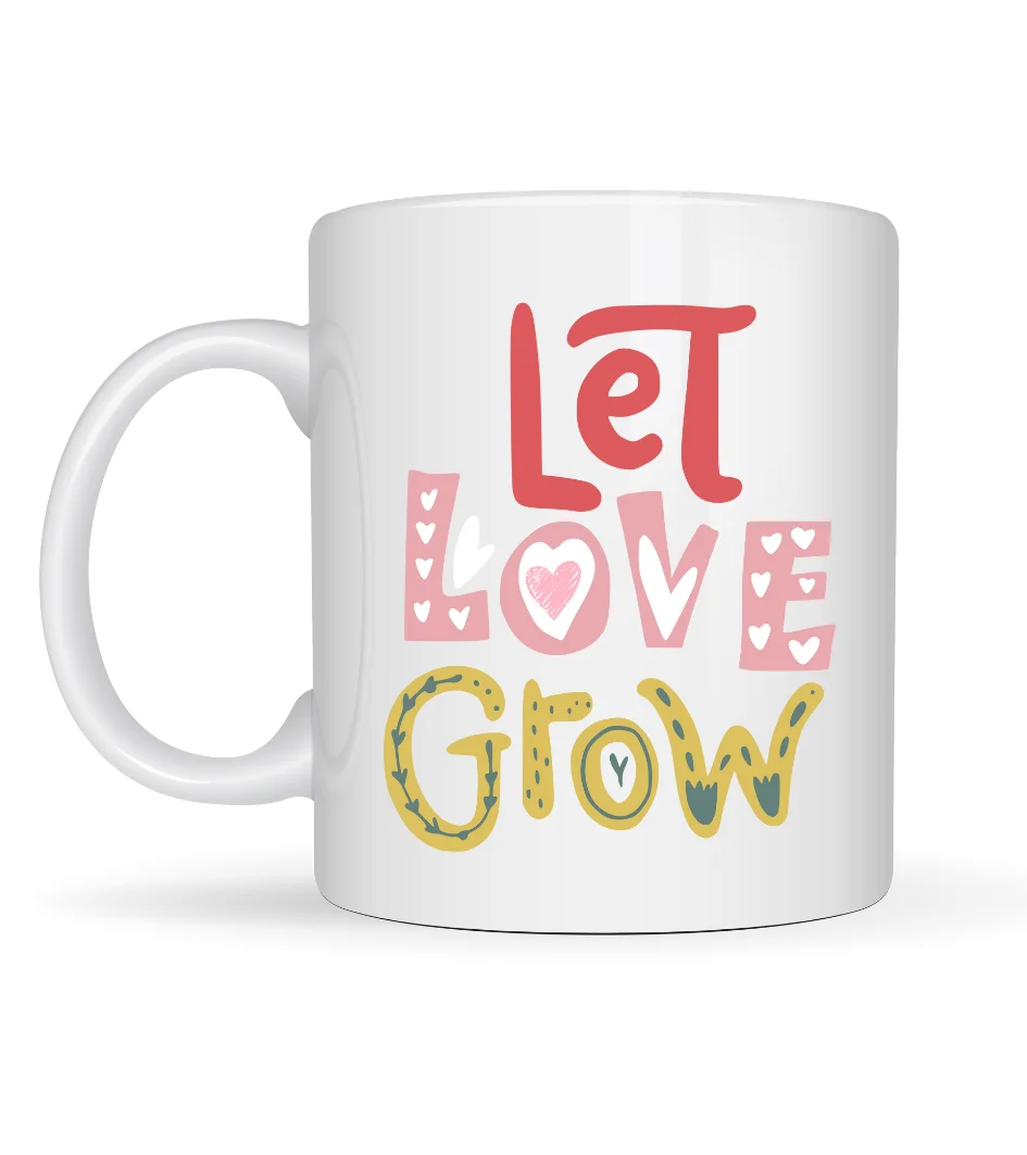 Northcity Let Love Grow Tasarımlı Porselen Kupa – Sevgi Temalı Öz
