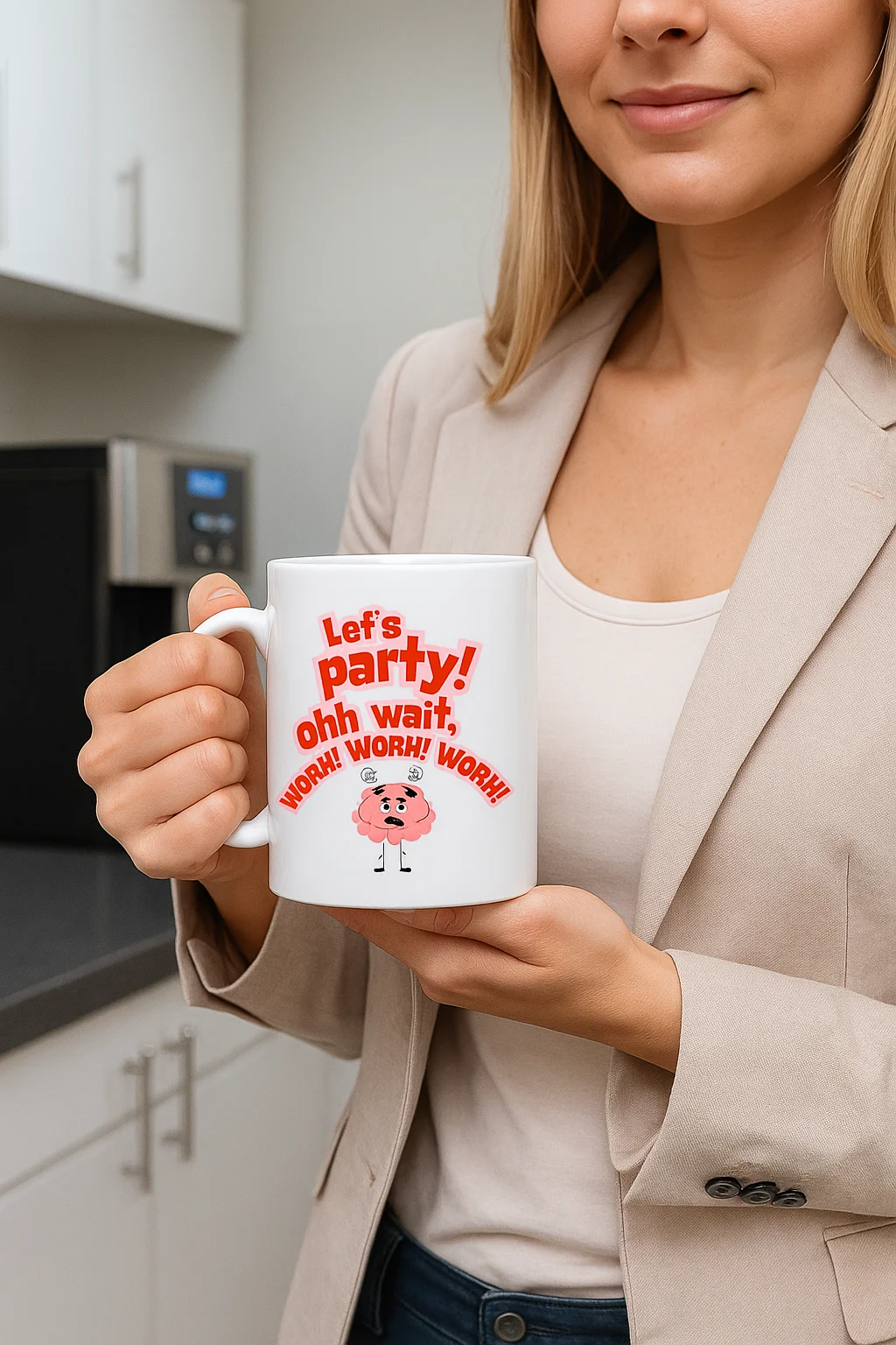 Northcity Let’s Party Work Temalı Komik Tasarım Kupa - Ofis Motiv