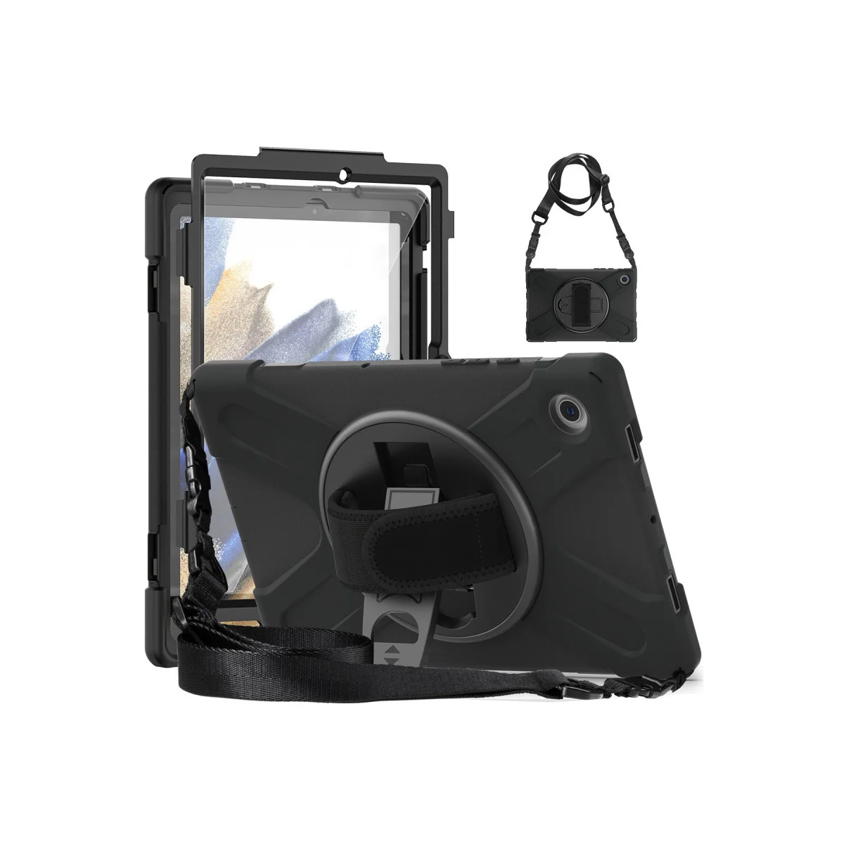 Northcity M10 FHD Plus X606F Tablet Kılıf Amazing Siyah - 360 Dönüşlü Koruyucu Kılıf ve Stand