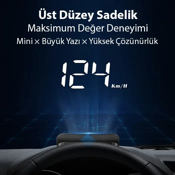 M3 OBD2 Hız Göstergesi - Akıllı Alarmlı Head-Up Display, 200 km/s Hız Göstergesi ve Şık Tasarım