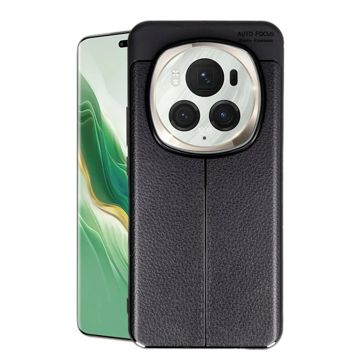 Northcity Magic 6 Pro Kılıf Auto Focus Siyah - TPU Deri Dokulu Yüksek Güvenlik