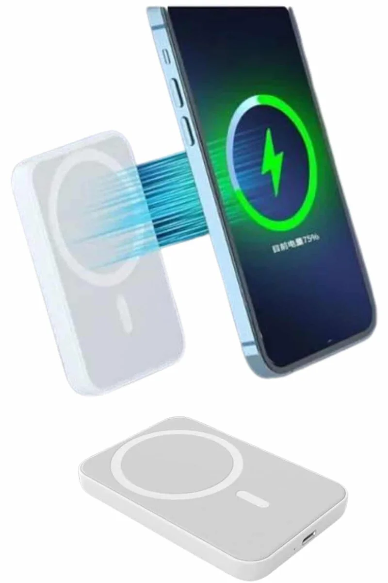MagSafe 15W Powerbank 5000 mAh - iOS Uyumlu Kablosuz Şarj Cihazı