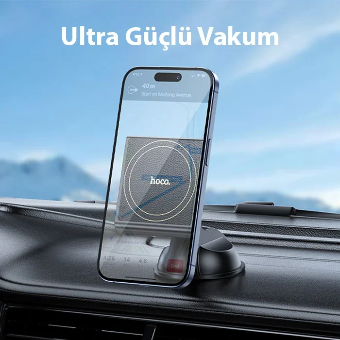 Magsafe Manyetik Torpido Üstü Telefon Tutucu - 360° Dönüş iPhone 12-15 Uyumlu