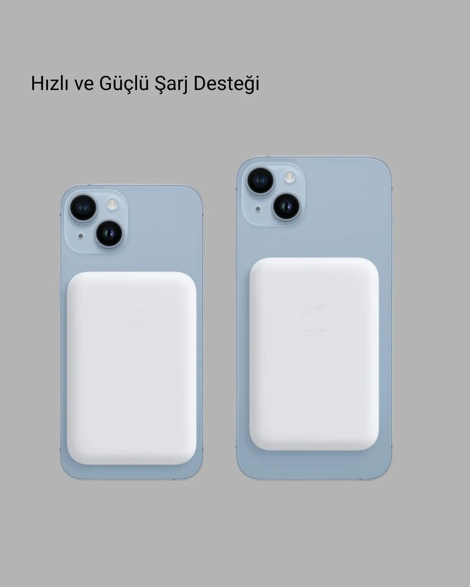 MagSafe Uyumlu Kablosuz Batarya – 27W Hızlı Şarj ve 15W Kablosuz Dönüşüm