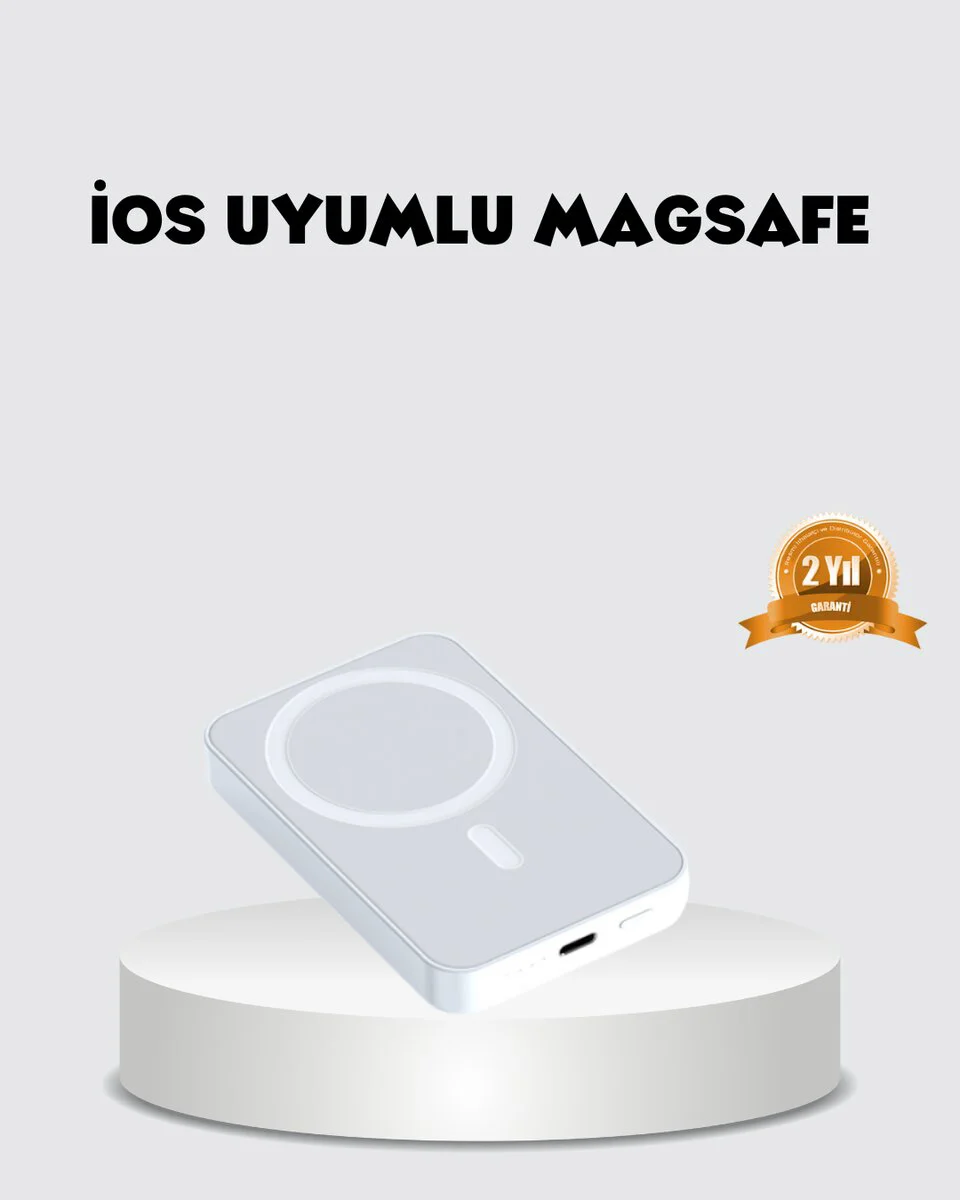 MagSafe Uyumlu Kablosuz Batarya – 27W Hızlı Şarj ve 15W Kablosuz Dönüşüm