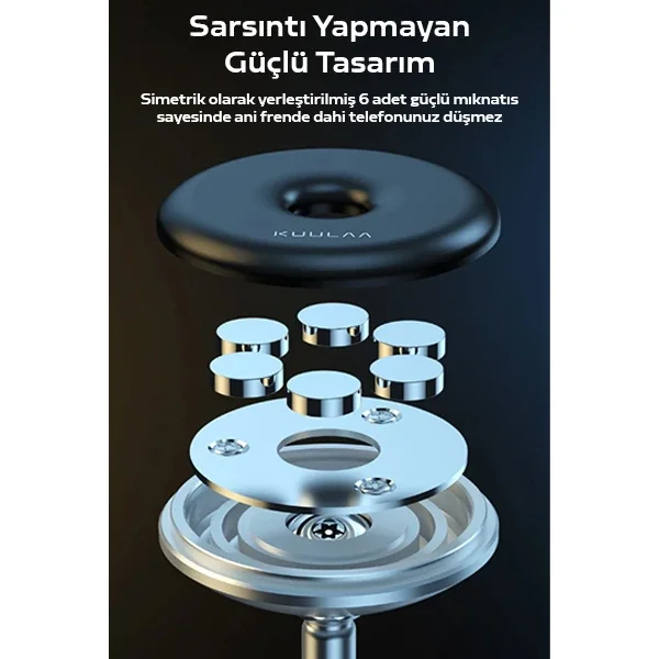 Manyetik Araç Telefon Tutucu - Güçlü Mıknatıs 360° Dönebilir Kafa
