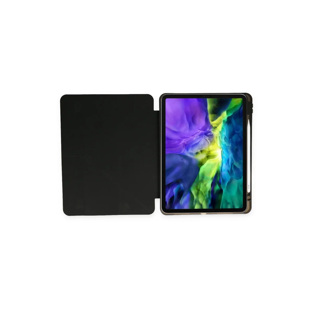 Northcity Mars Kalemlikli Tablet Kılıfı - iPad 10.2 (8. Nesil) Siyah Kılıf Kalemlikli