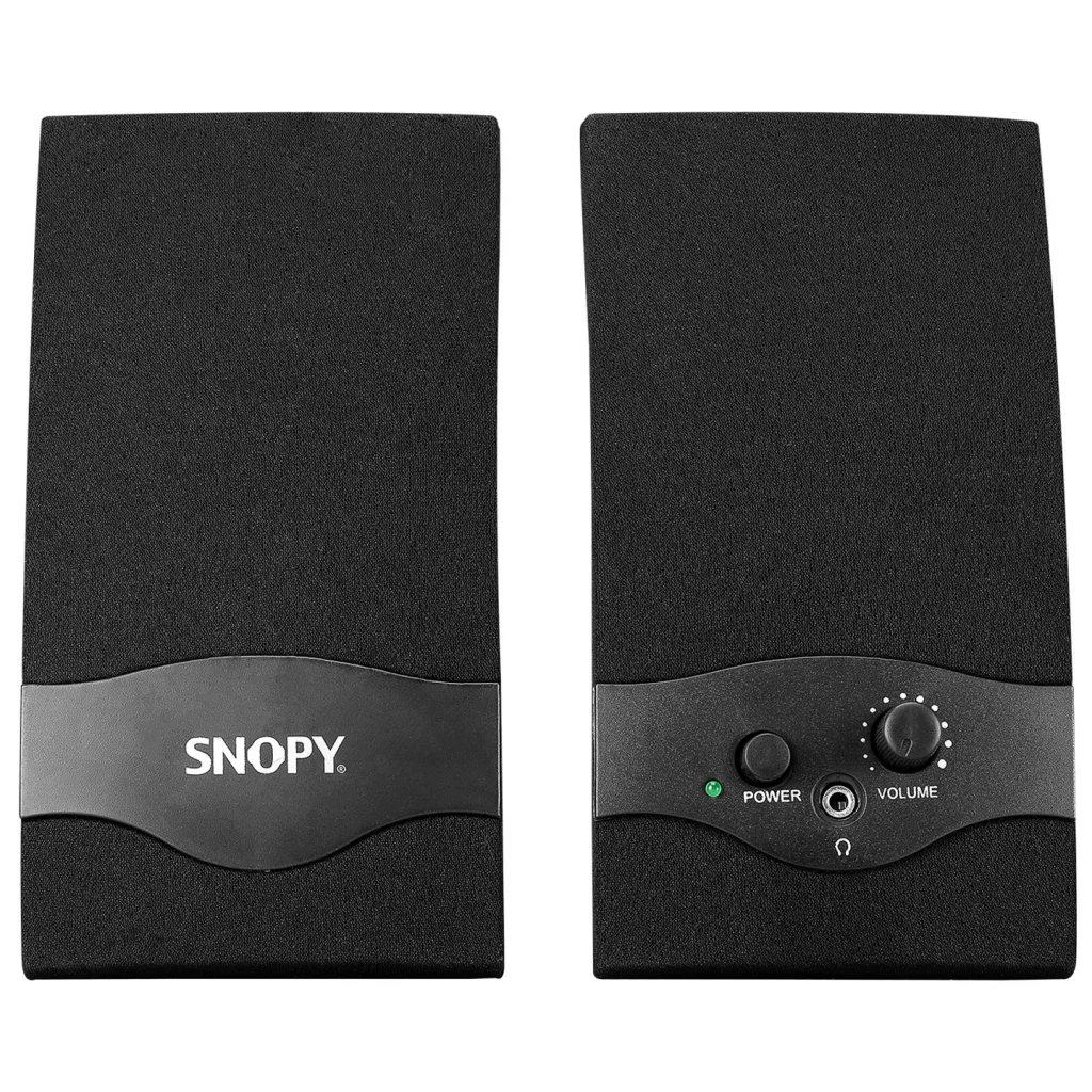 Masa Üstü USB Hoparlör Seti 2.0 Kanal Siyah Snopy SN-84 - 2W Ses Kalitesi