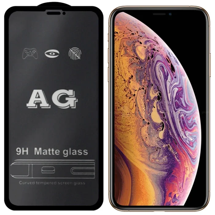 Mat Gece Camı iPhone 11 Pro / XS / X Full Glue 9H Ekran Koruyucu