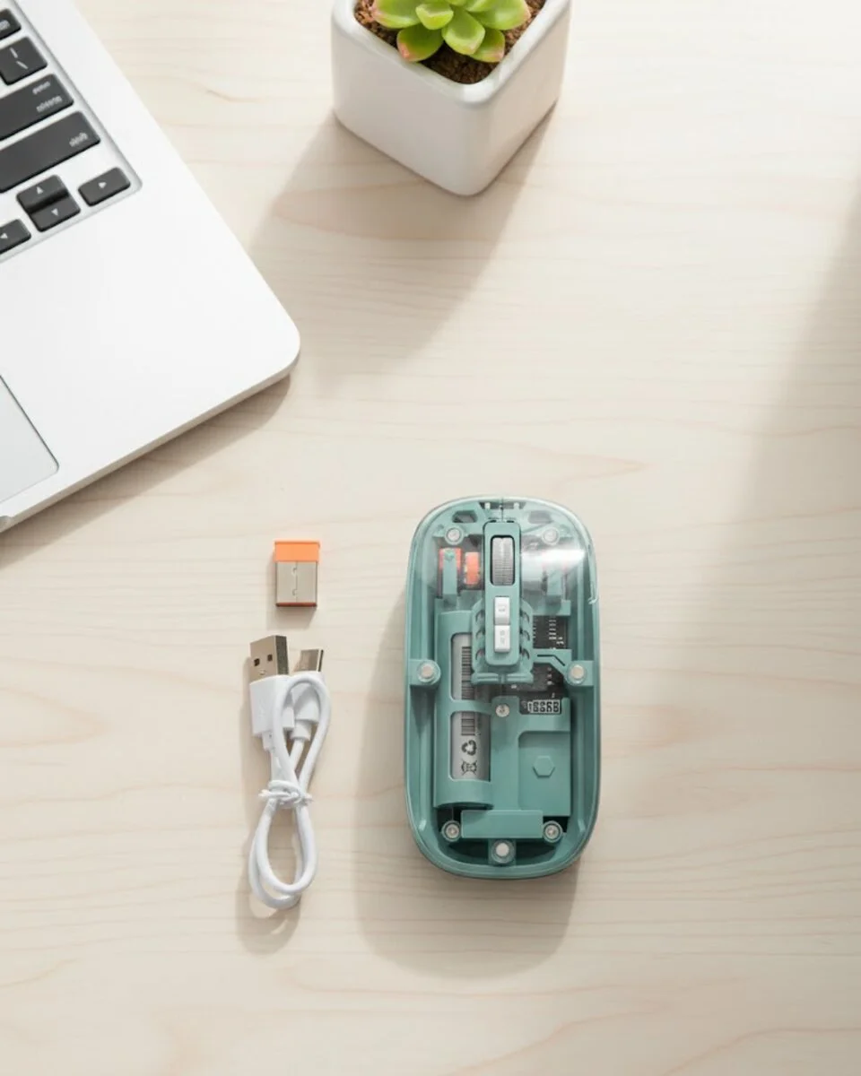 Northcity Mavi Kablosuz Mouse: Bluetooth & USB Çift Mod, Optik Ha