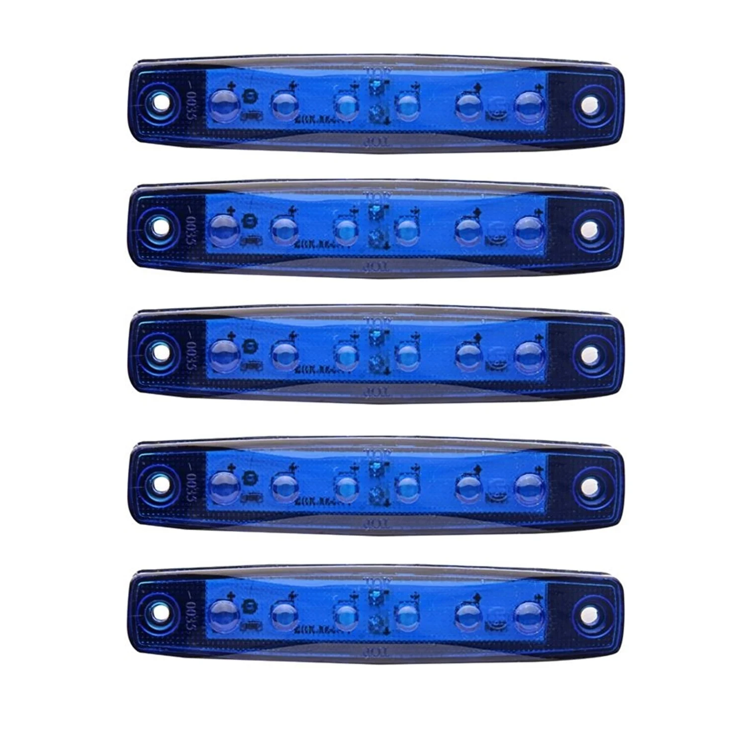 Northcity Mavi Parmak Led Dorse Lamba 6 Ledli 12-24V - Su Geçirme