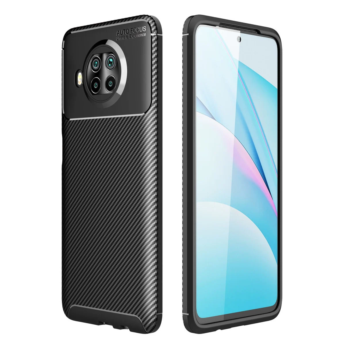 Northcity Mi 10T Lite Karbon Kılıf Auto Focus - Siyah Kılıf ve Güçlü Koruma