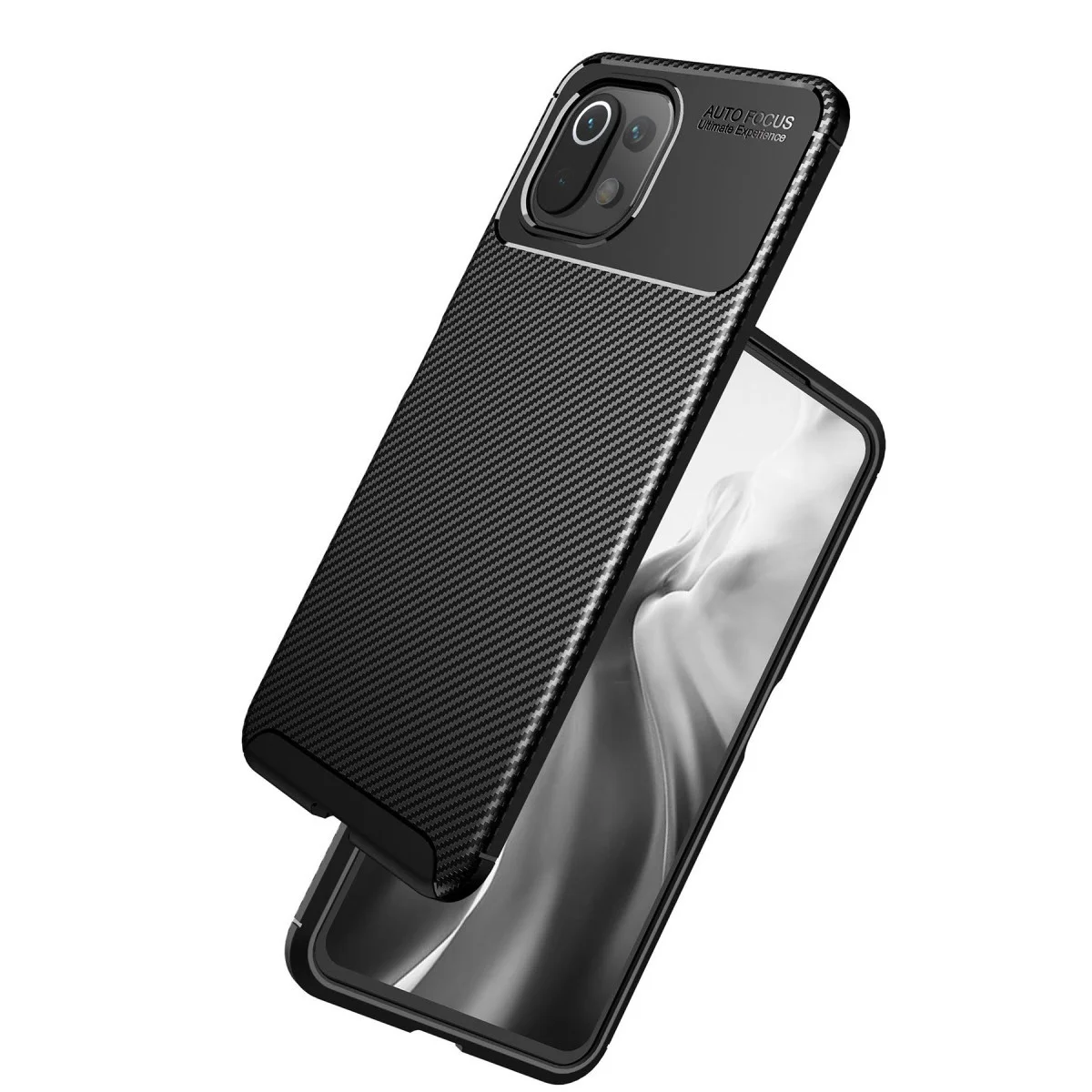 Northcity Mİ 11 Lite Auto Focus Karbon Fiber Kılıf - Siyah Koruma ve Stil Bir Arada