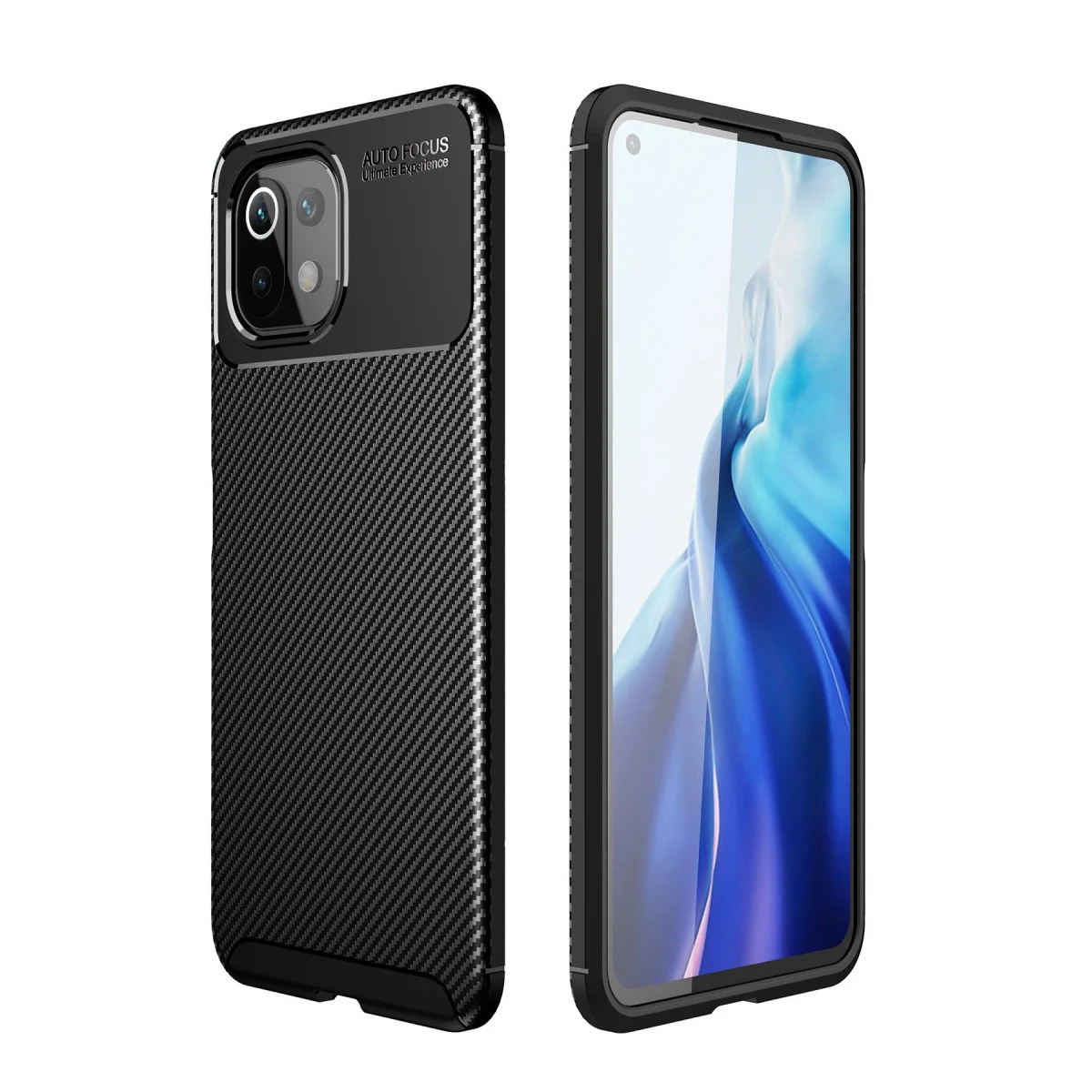 Northcity Mİ 11 Lite Auto Focus Karbon Fiber Kılıf - Siyah Koruma ve Stil Bir Arada