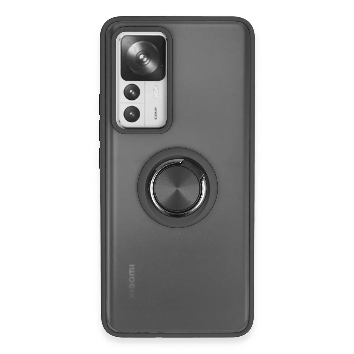 Northcity Mi 12T Pro Montreal Yüzüklü Silikon Kapak - Siyah - Fingerprint Free ve Maksimum Koruma