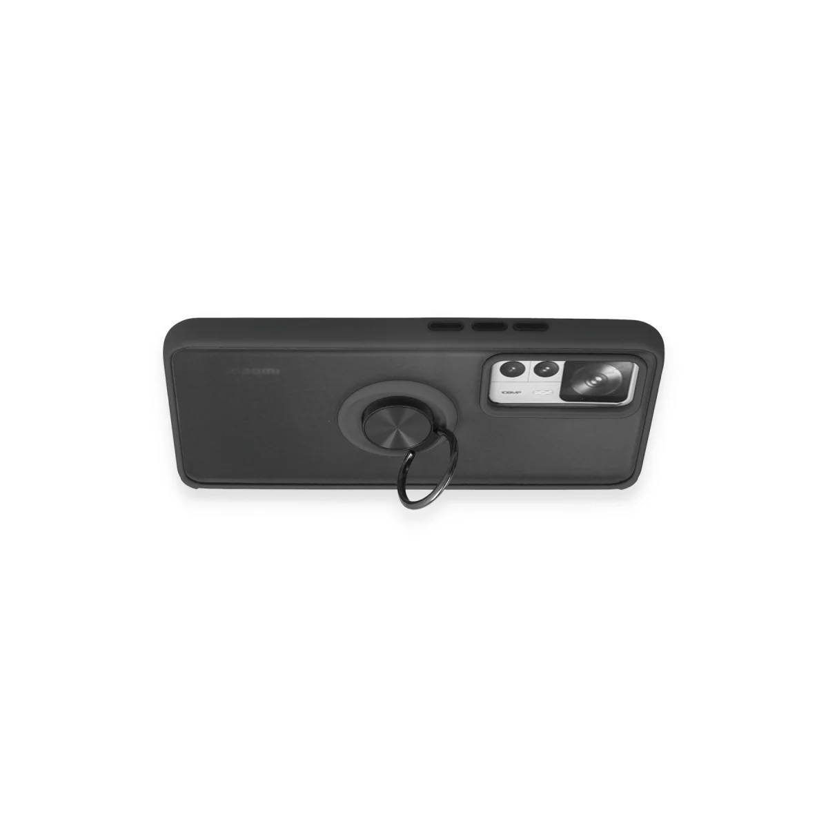 Northcity Mi 12T Pro Montreal Yüzüklü Silikon Kapak - Siyah - Fingerprint Free ve Maksimum Koruma
