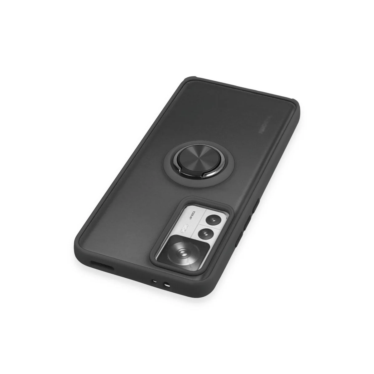 Northcity Mi 12T Pro Montreal Yüzüklü Silikon Kapak - Siyah - Fingerprint Free ve Maksimum Koruma