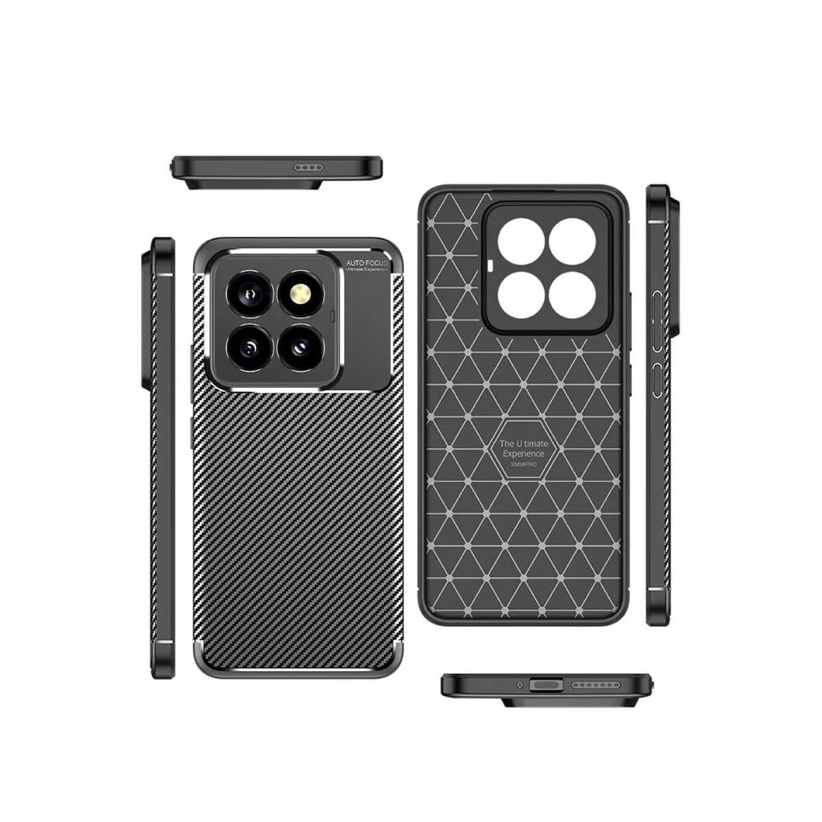 Northcity Mi 14T Pro Karbon Kılıf Auto Focus - Siyah Maksimum Koruma Kılıfı
