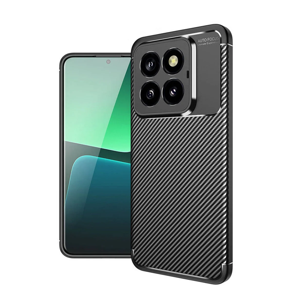 Northcity Mi 14T Pro Karbon Kılıf Auto Focus - Siyah Maksimum Koruma Kılıfı