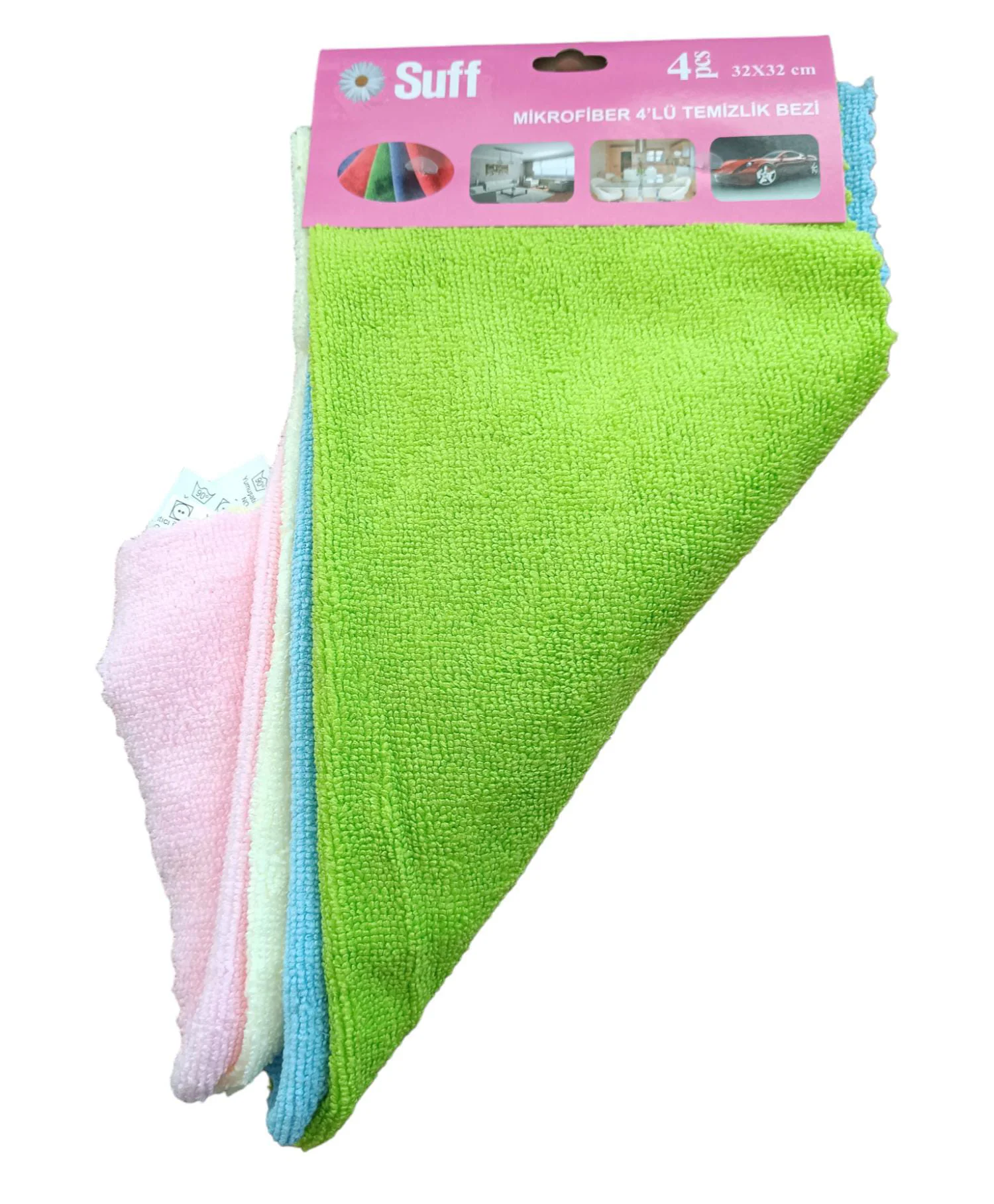 Northcity Mikrofiber Oto Temizlik Bezi Havlu 4'lü Iz Bırakmaz ve 