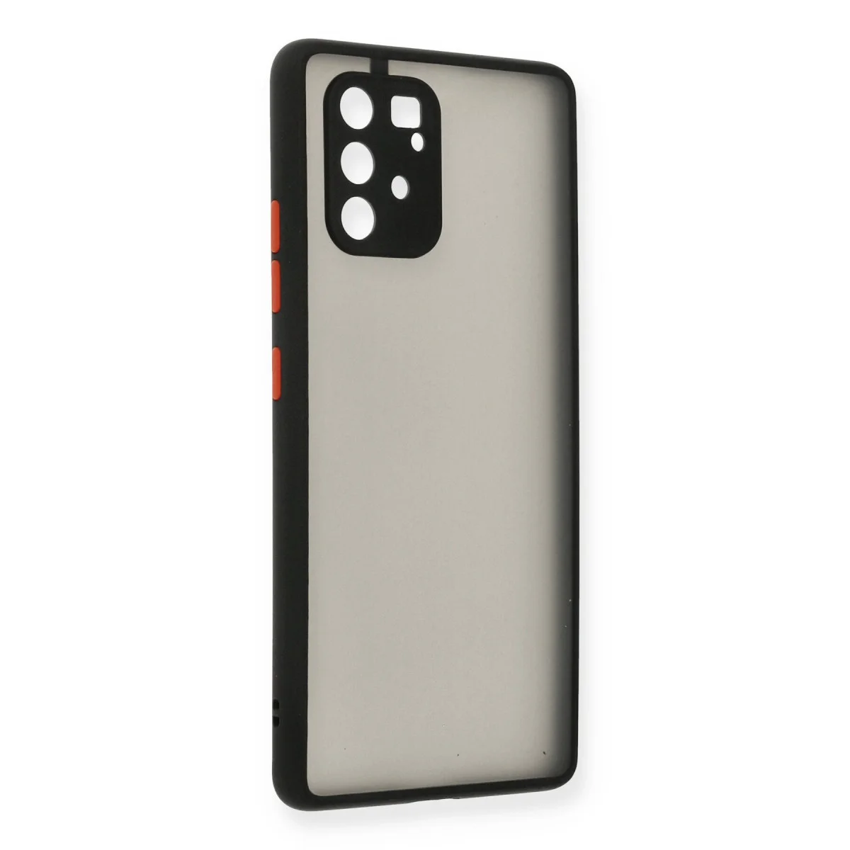 Northcity Montreal Silikon Kılıf - Galaxy A91 & S10 Lite Kamera Korumalı Siyah Kılıf