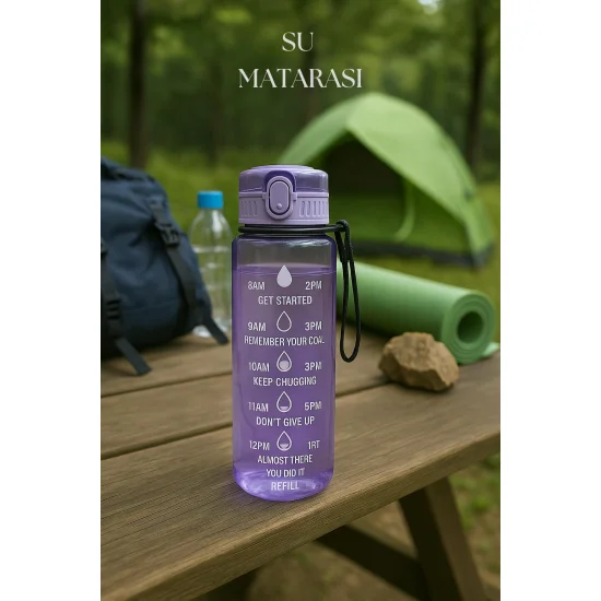 Northcity Mor Sporcu Matara 1000 ml - Pratik Suluk ve Su Şişesi