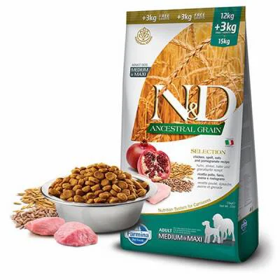 Northcity N&D Ancestral Grain Tavuklu Narlı Maxi Yetişkin Köpek Maması 12+3 Kg