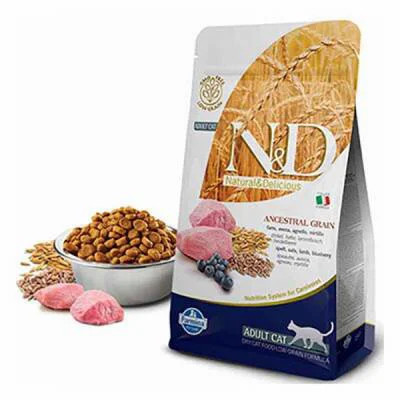 Northcity N&D Ancestral Grain Kuzulu Yaban Mersinli Düşük Tahıllı Yetişkin Kedi Maması 1.5 Kg