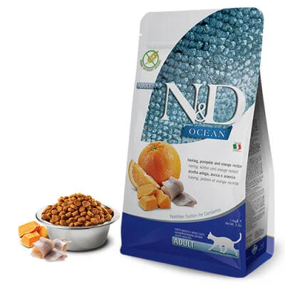 Northcity N&D Ocean Pumpkin Tahılsız Kedi Maması Yetişkin 1,5 Kg - Portakallı Balkabaklı Ringa Balıklı