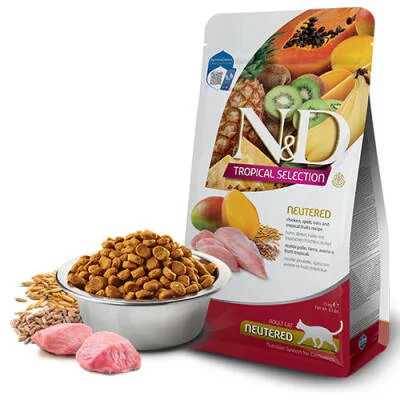 Northcity N&D Tropical Selection Tavuklu ve Tropikal Meyveli Kısırlaştırılmış Kedi Maması 1,5 Kg - Premium Beslenme