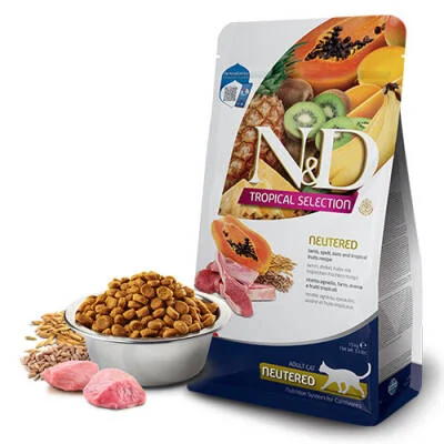 Northcity N&D Tropical Selection Kuzu Etli ve Tropikal Meyveli Kısırlaştırılmış Kedi Maması 4+1 Kg