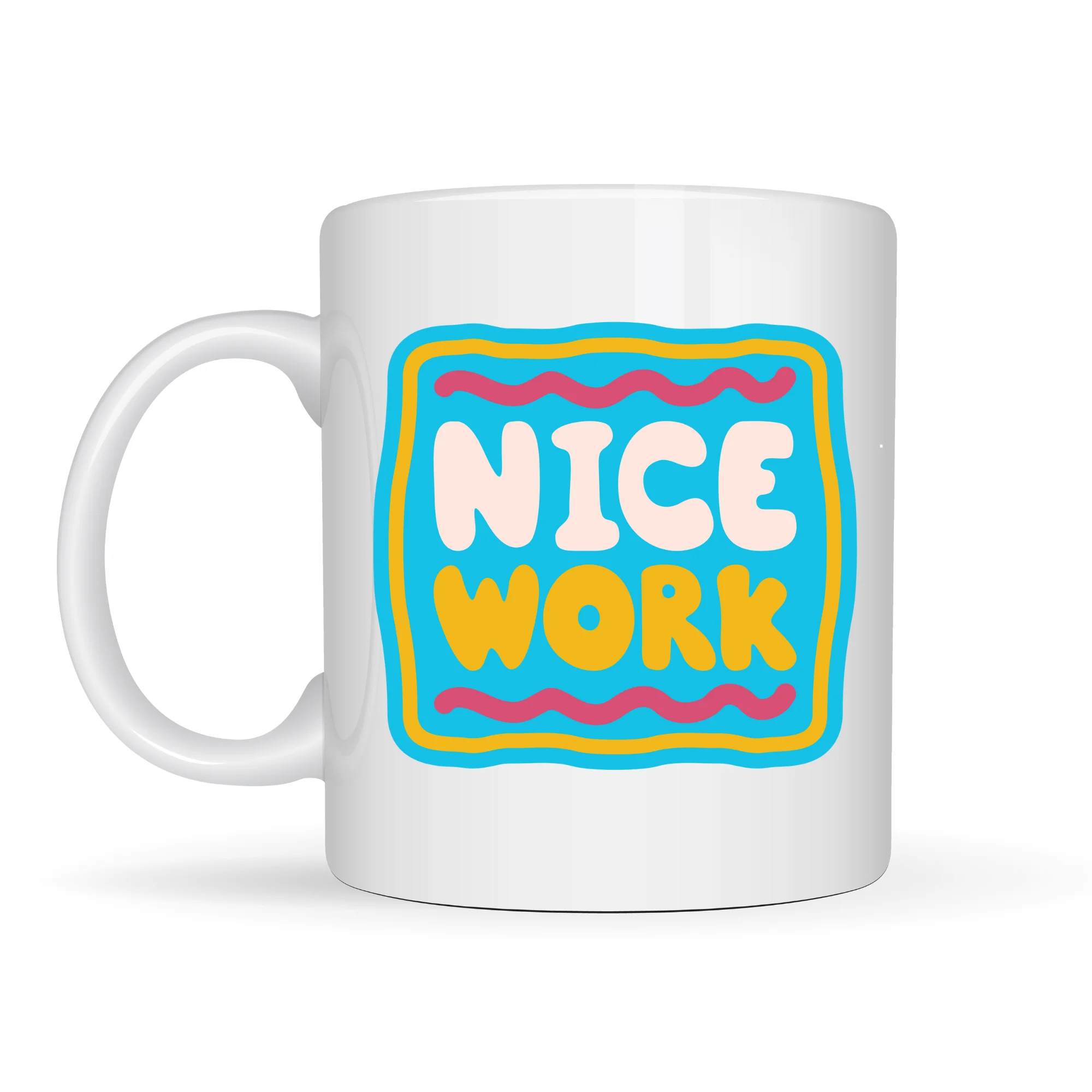 Northcity Nice Work Yazılı Porselen Kupa - Model 147 Motivasyon v