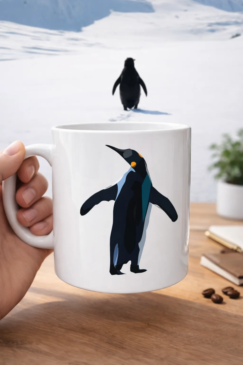 Northcity Nihilist Penguen Tasarımlı Porselen Kupa MODEL 159 – Sü