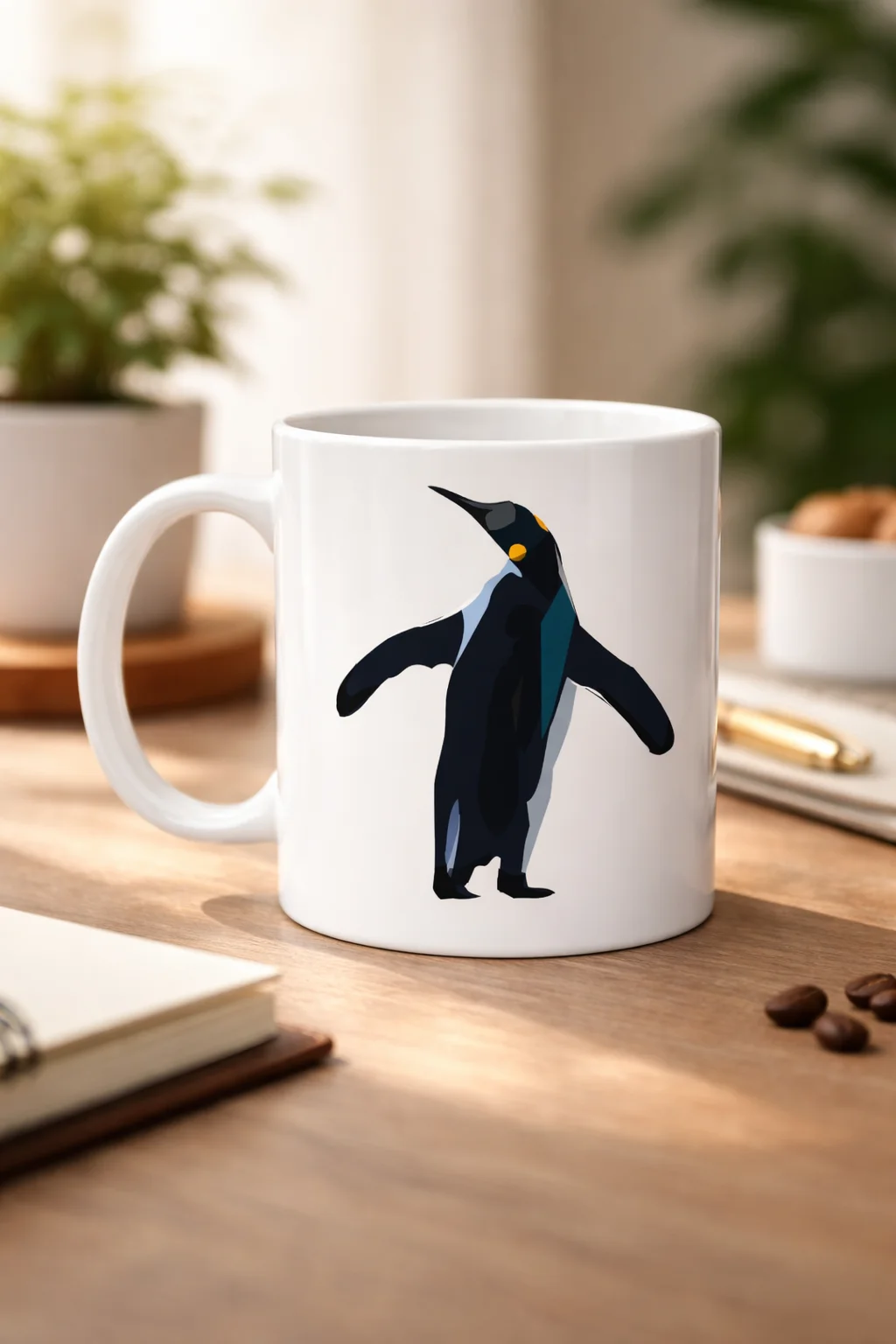 Northcity Nihilist Penguen Tasarımlı Porselen Kupa MODEL 159 – Sü