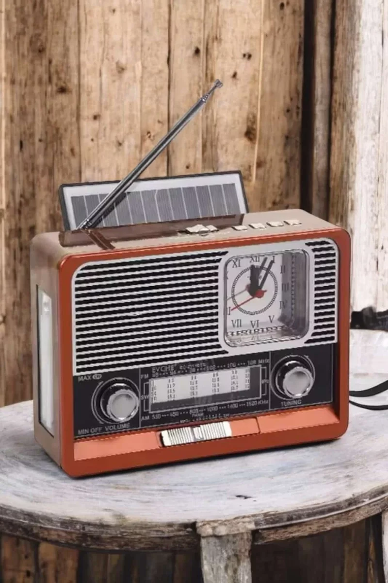 Nostaljik Radyo Bluetooth Ahşap Müzik Kutusu USB SD Kart Entegre