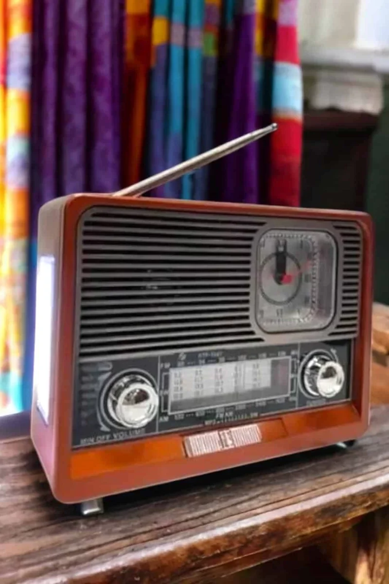 Nostaljik Radyo Bluetooth Ahşap Müzik Kutusu USB SD Kart Entegre