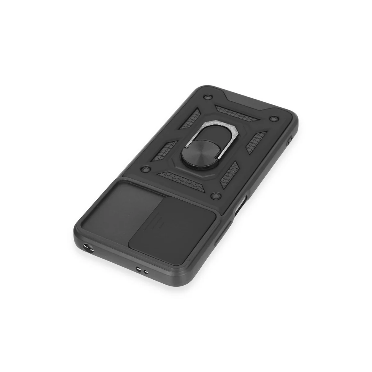 Northcity Note 12 5G Silikon Kılıf - Pars Lens Korumalı Siyah (Maksimum Koruma)