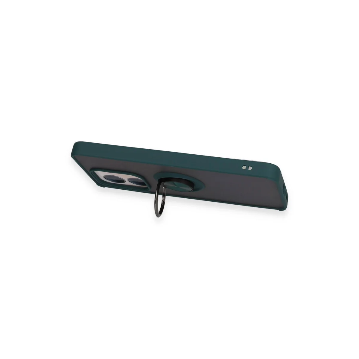 Northcity Note 13 4G Montreal Yüzüklü Silikon Kılıf - Siyah, Tam Koruma ve Metal Stand