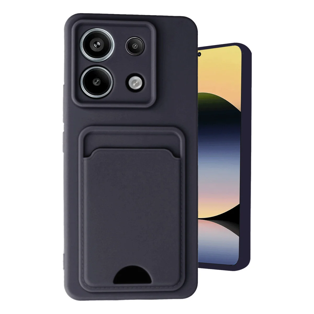Northcity Note 13 Pro 5G Kelvin Silikon Kılıf - Kartvizitli Siyah